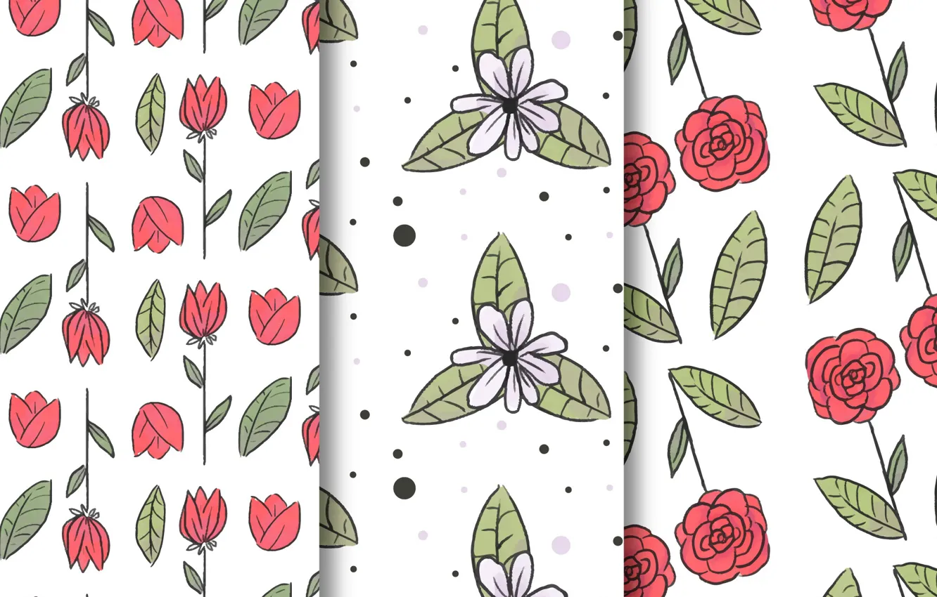 Photo wallpaper flowers, background, texture, buds, patterns, flowers