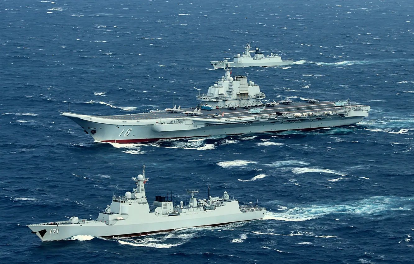Photo wallpaper group, China, the carrier, ship, Liaoning