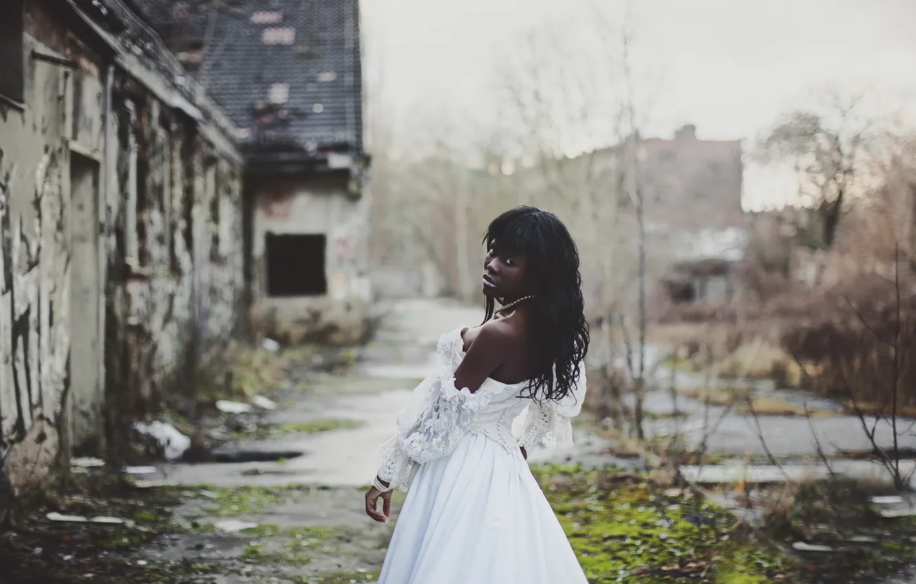 Photo wallpaper girl, background, the bride
