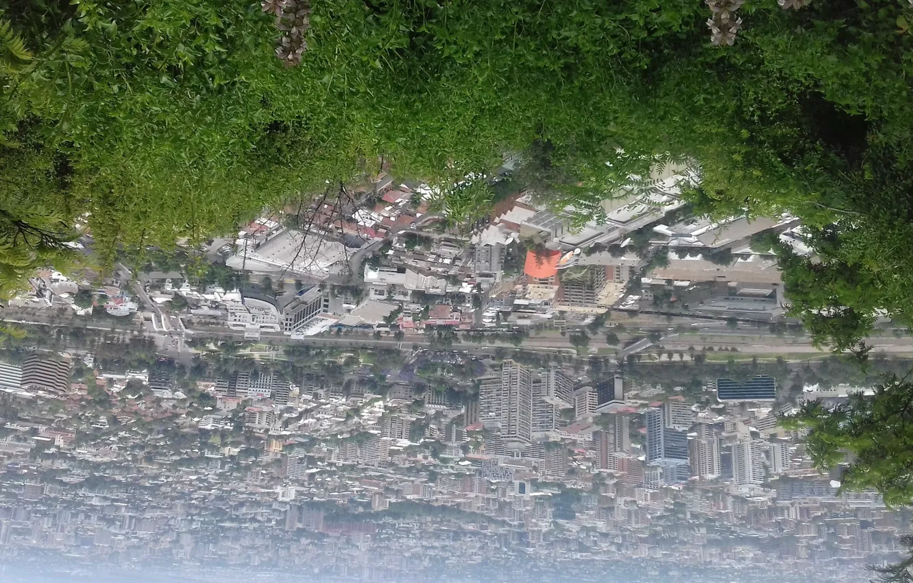 Photo wallpaper Santiago, City, Cerro