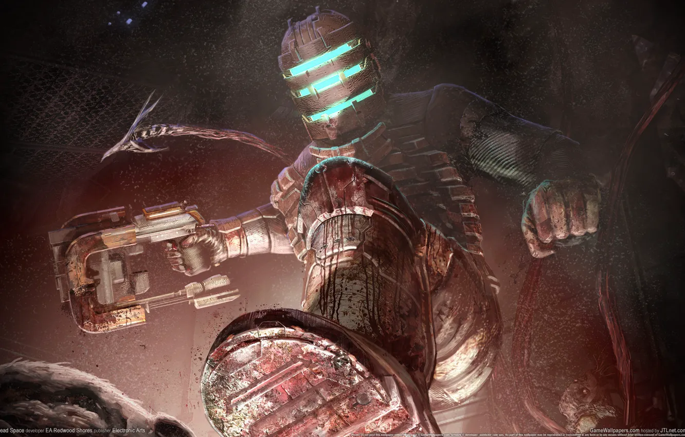 Photo wallpaper feet, blood, monster, shoes, dead space, Isaac