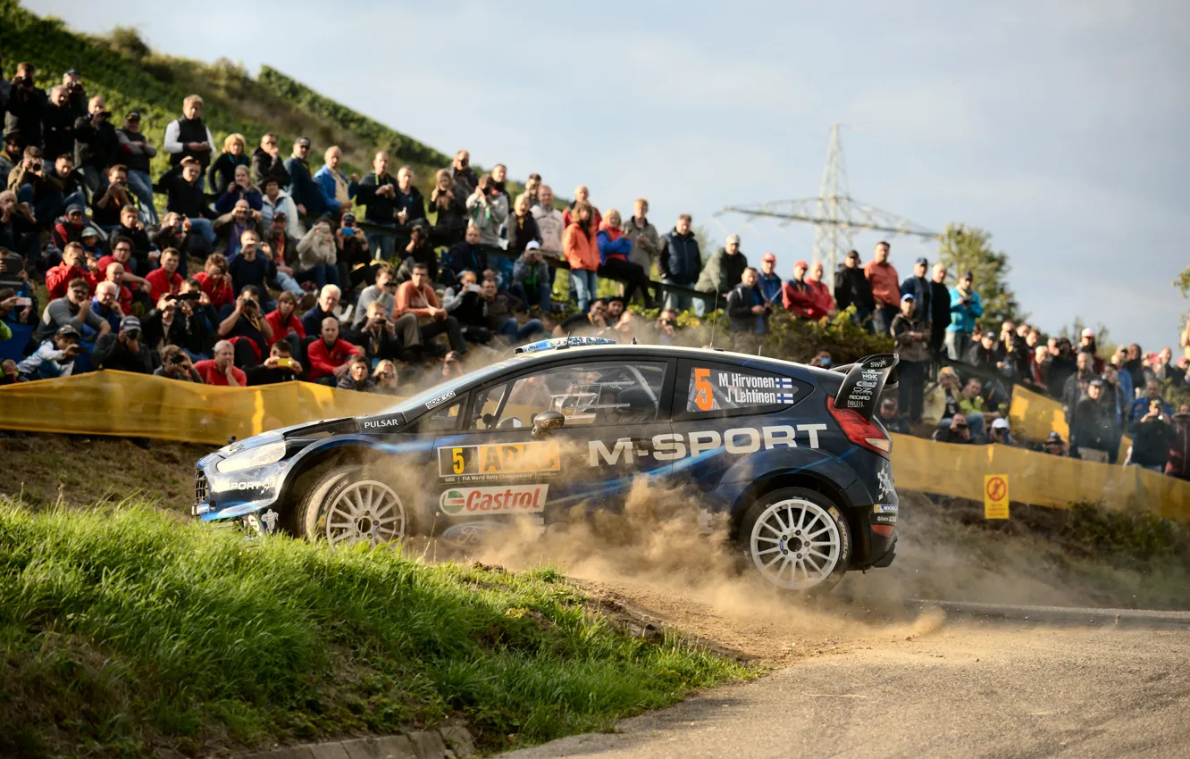 Photo wallpaper dust, Hirvonen, WRC, Rally, Rally, Ford Fiesta, Ford Fiesta