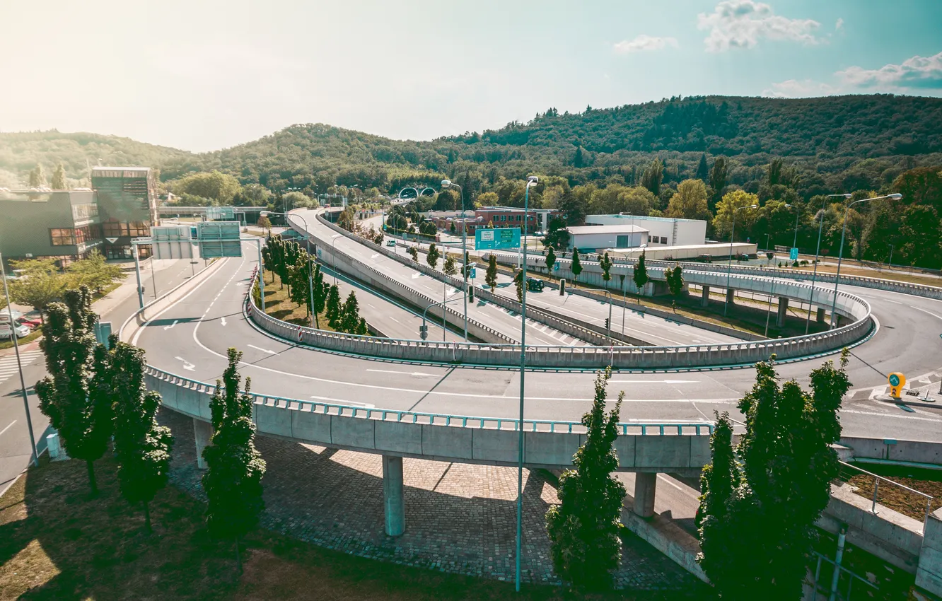 Photo wallpaper highway, cement, Access