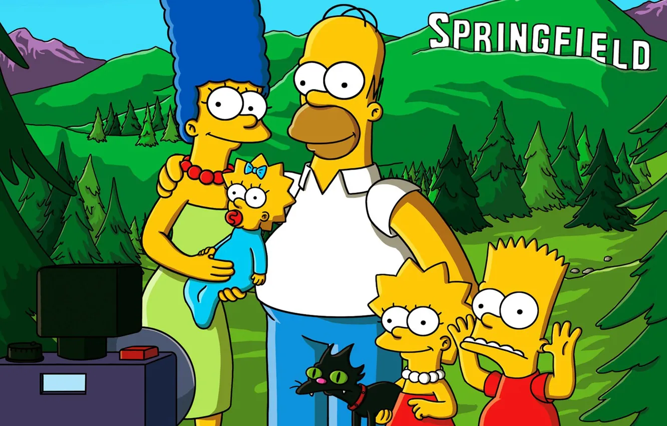Photo wallpaper photo, figure, cartoon, The simpsons, art, show, Maggie, Maggie