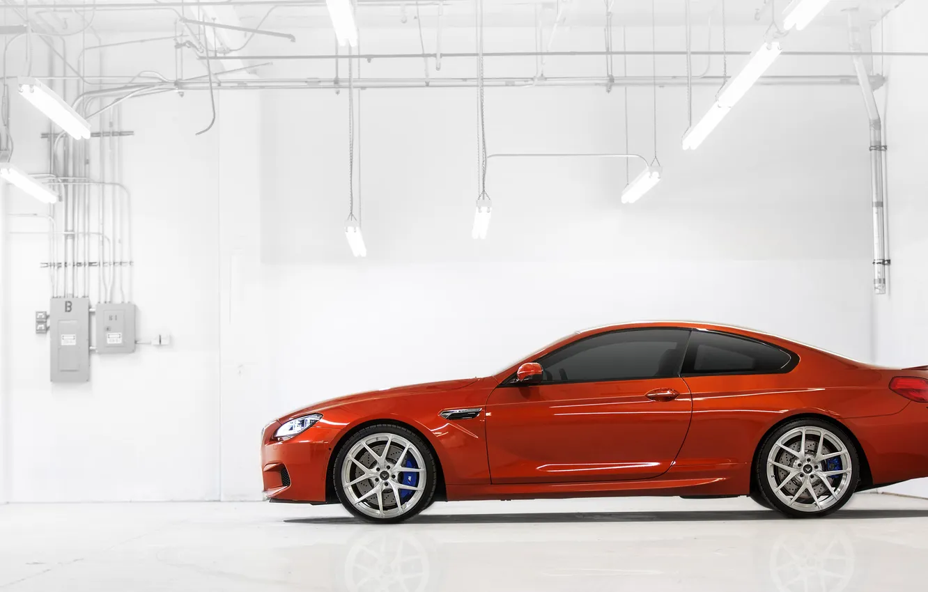Photo wallpaper BMW, Machine, Orange, Background, Lamp, Coupe, Coupe