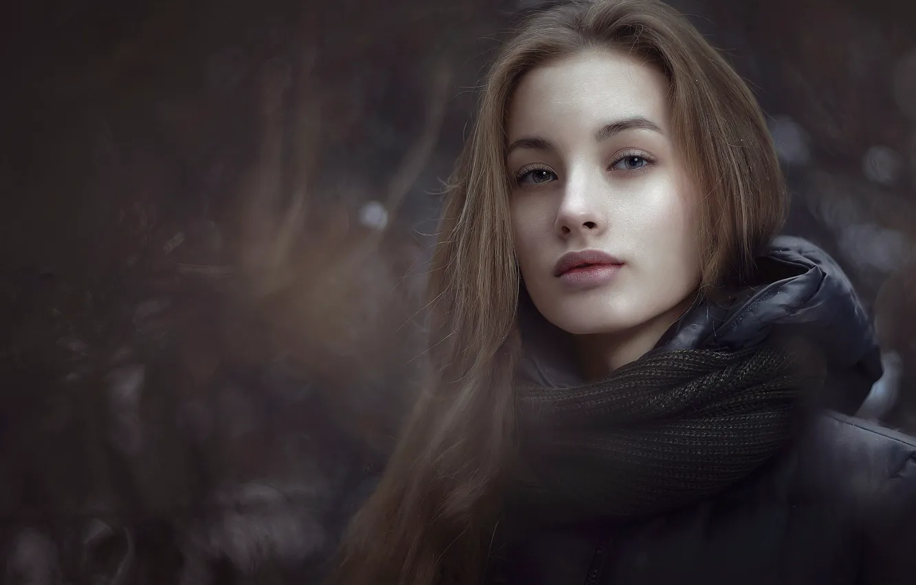 Photo wallpaper eyes, look, girl, portrait, bokeh