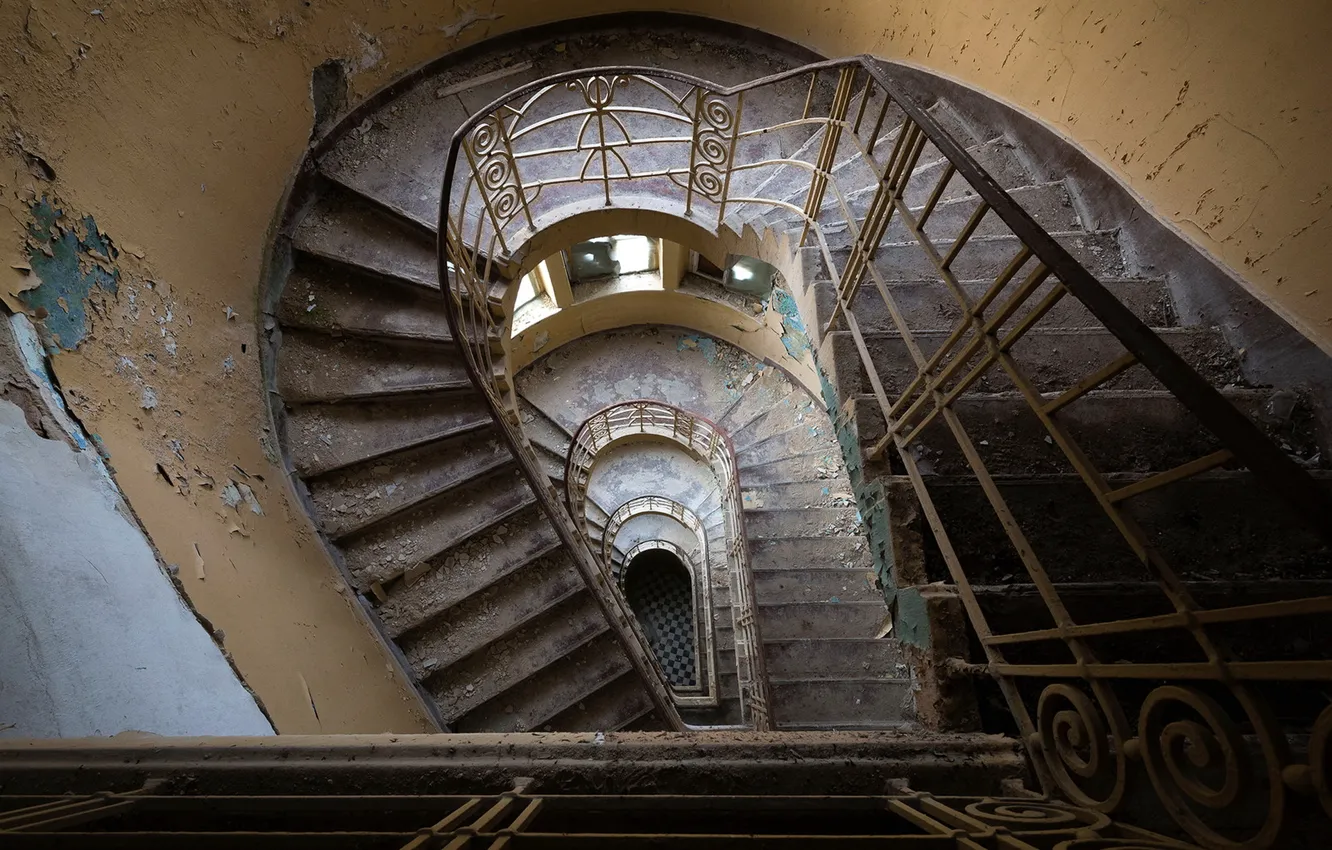 Photo wallpaper background, wall, ladder