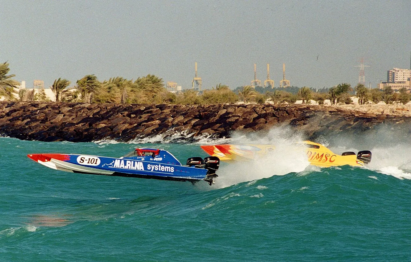 Photo wallpaper race, boat, speed