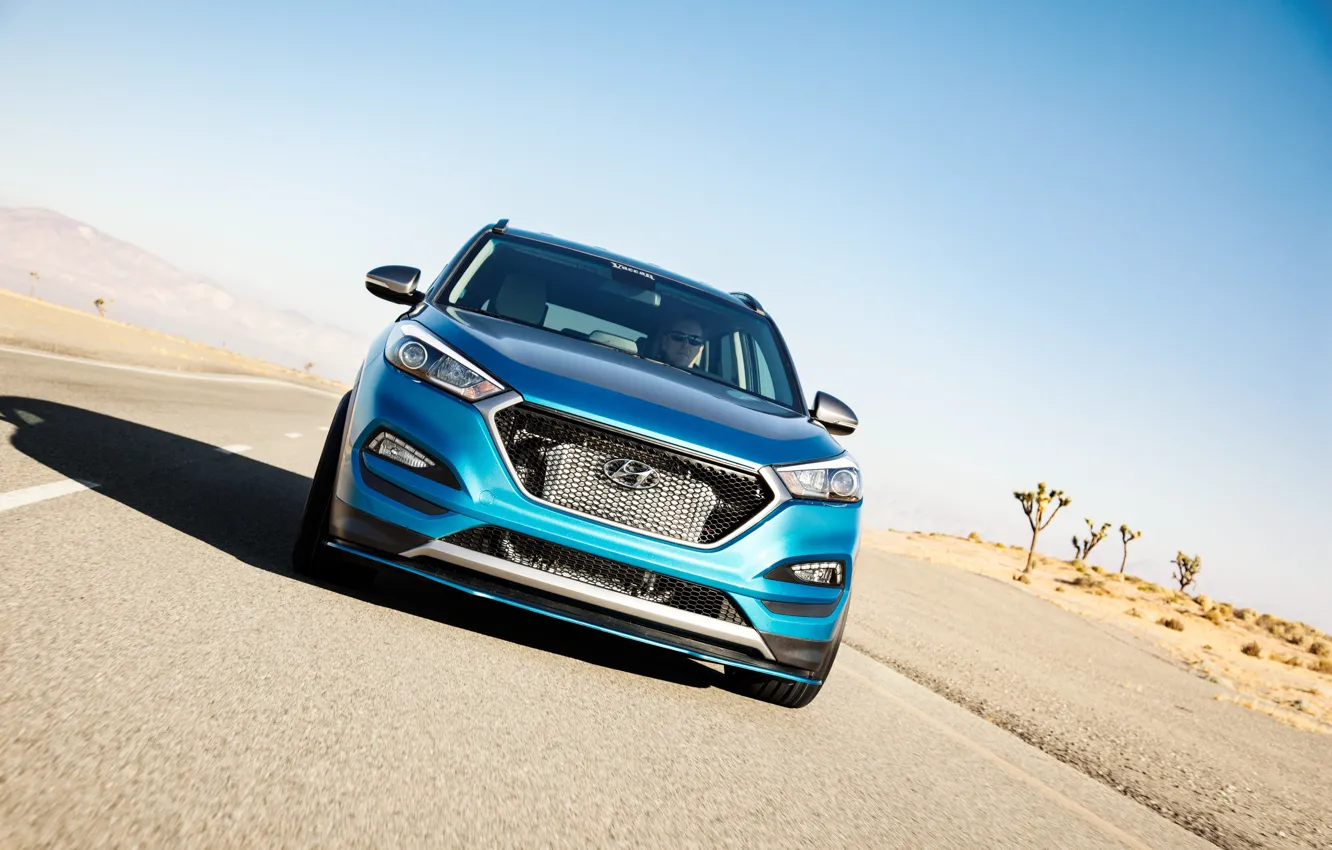 Photo wallpaper Concept, Hyundai, Front, face, Tucson, 2017, SEMA 2017, Tucson Sport