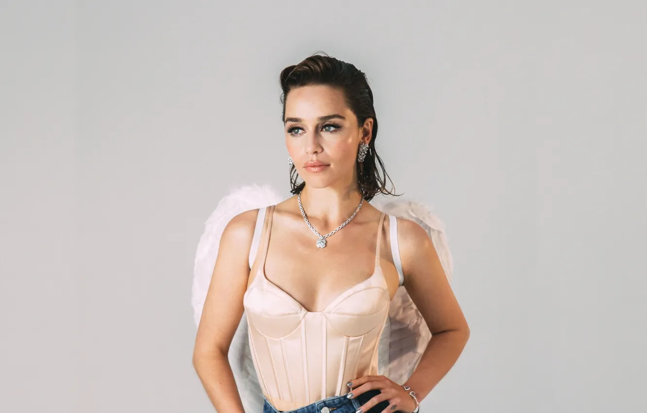 Photo wallpaper decoration, eyelashes, actress, Emilia Clarke, Emilia Clarke, Eye