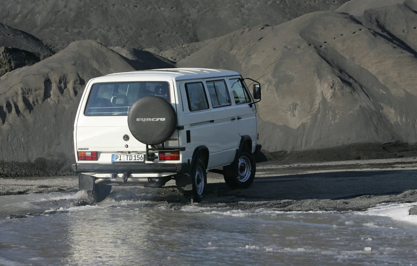 Photo wallpaper water, Volkswagen, 4x4, the ground, T3 Syncro