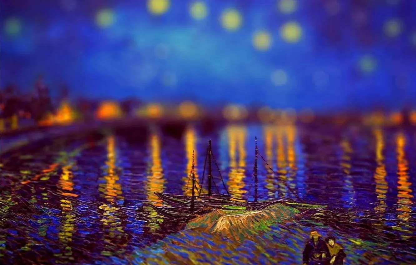 Photo wallpaper picture, tilt shift, van Gogh