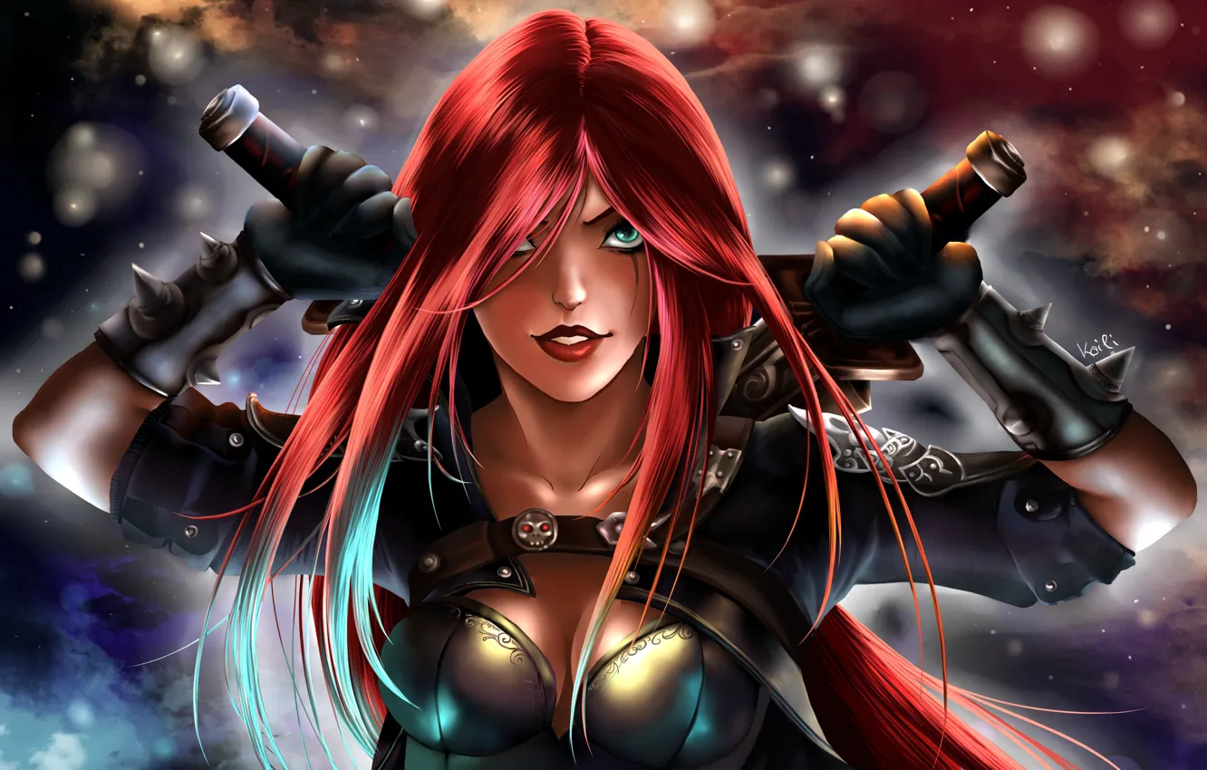 Photo wallpaper art, League of Legends, Katarina, LoL