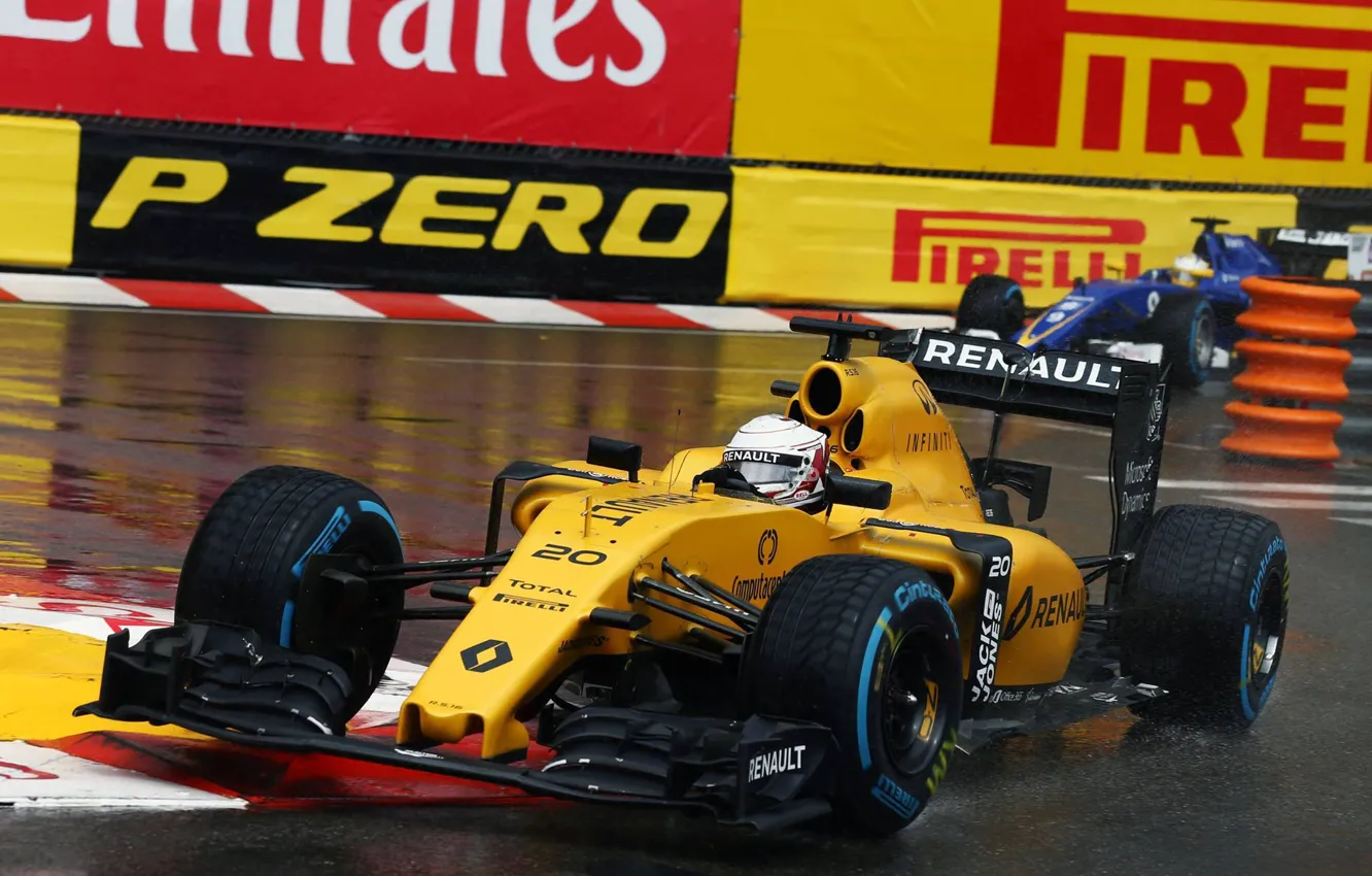 Photo wallpaper Renault, Reno, Formula 1, Team, Monte Carlo, Damp, Magnussen