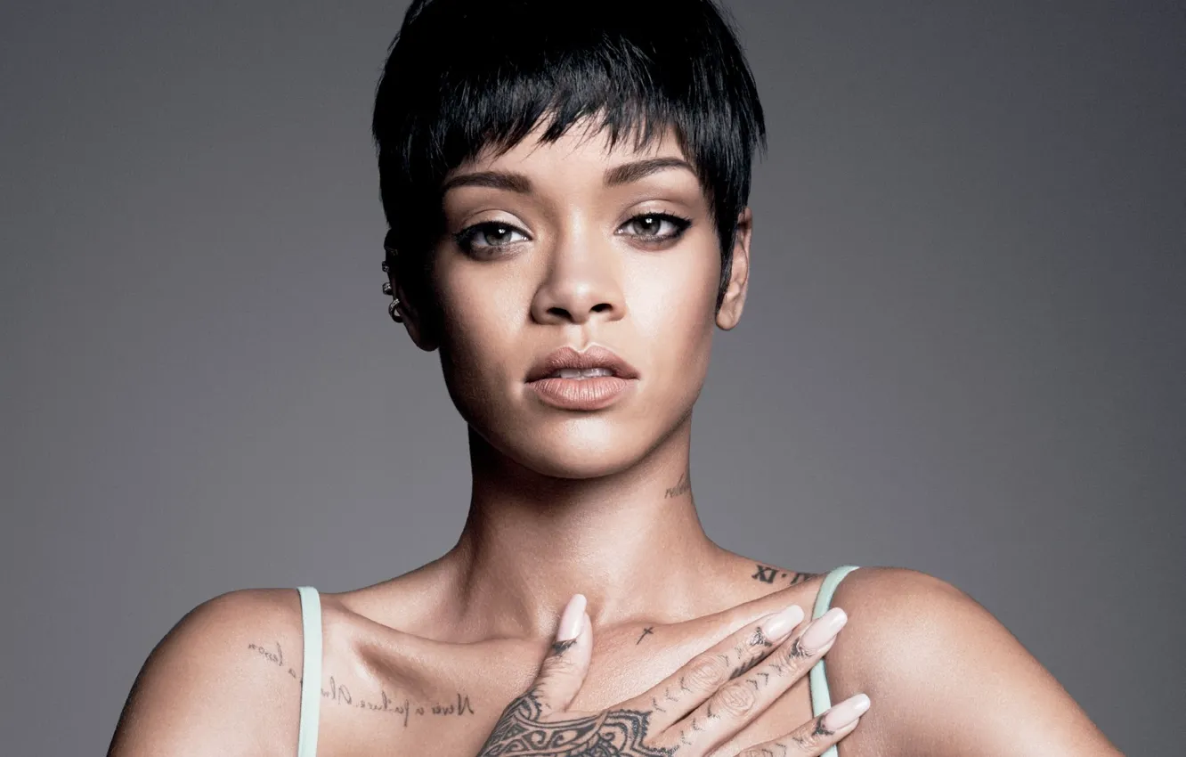 Photo wallpaper tattoo, singer, Rihanna, celebrity, tattoo, Rihanna