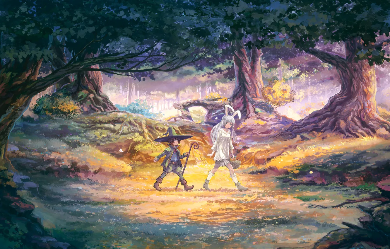 Photo wallpaper girl, anime, boy, art, arsenixc