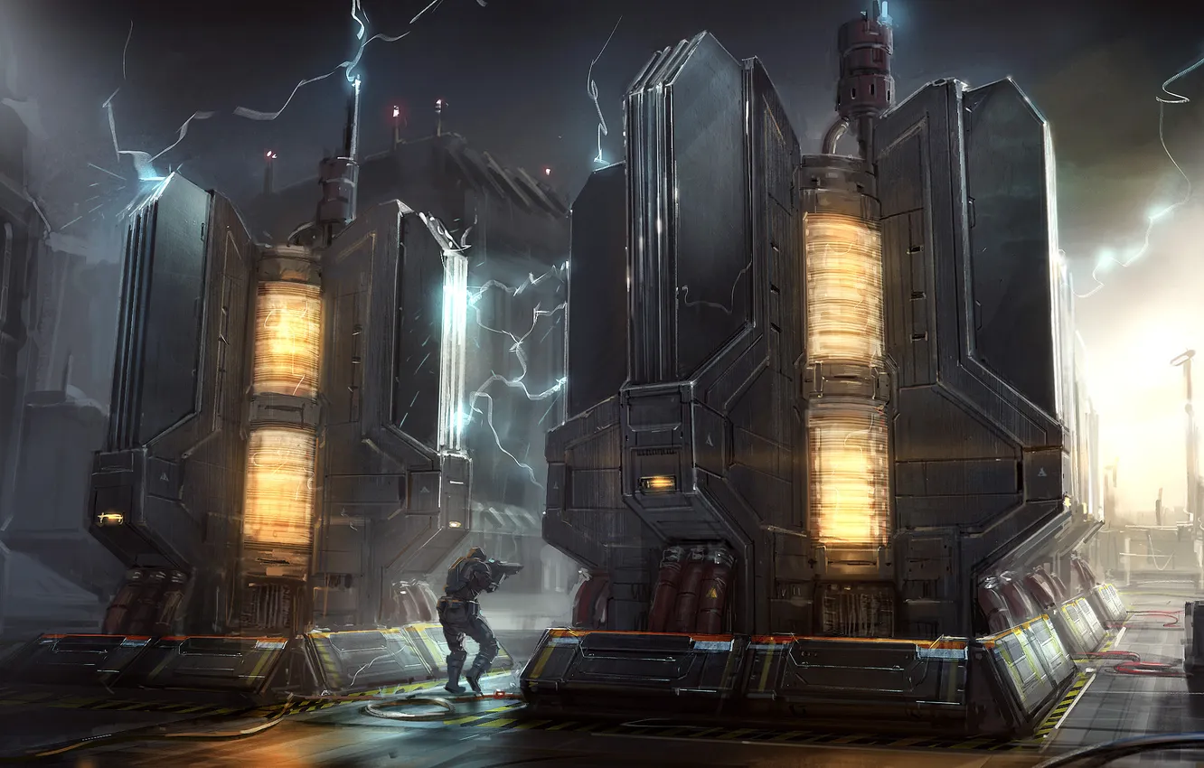 Photo wallpaper weapons, category, art, soldiers, generator