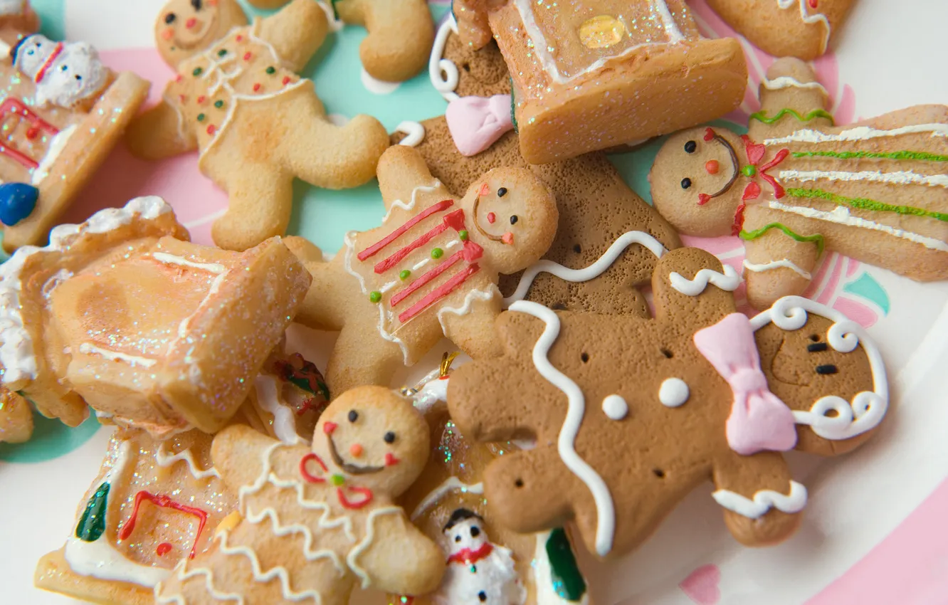 Photo wallpaper holiday, cookies, faces
