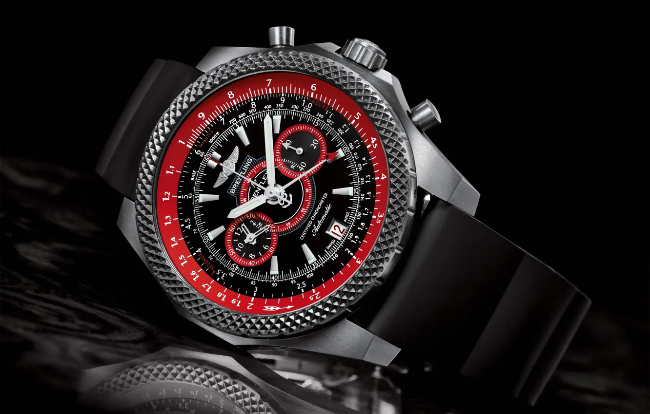 Photo wallpaper Watch, Watch, Breitling, Supersport, Chronograph, Light Body, Breitling for Bentley