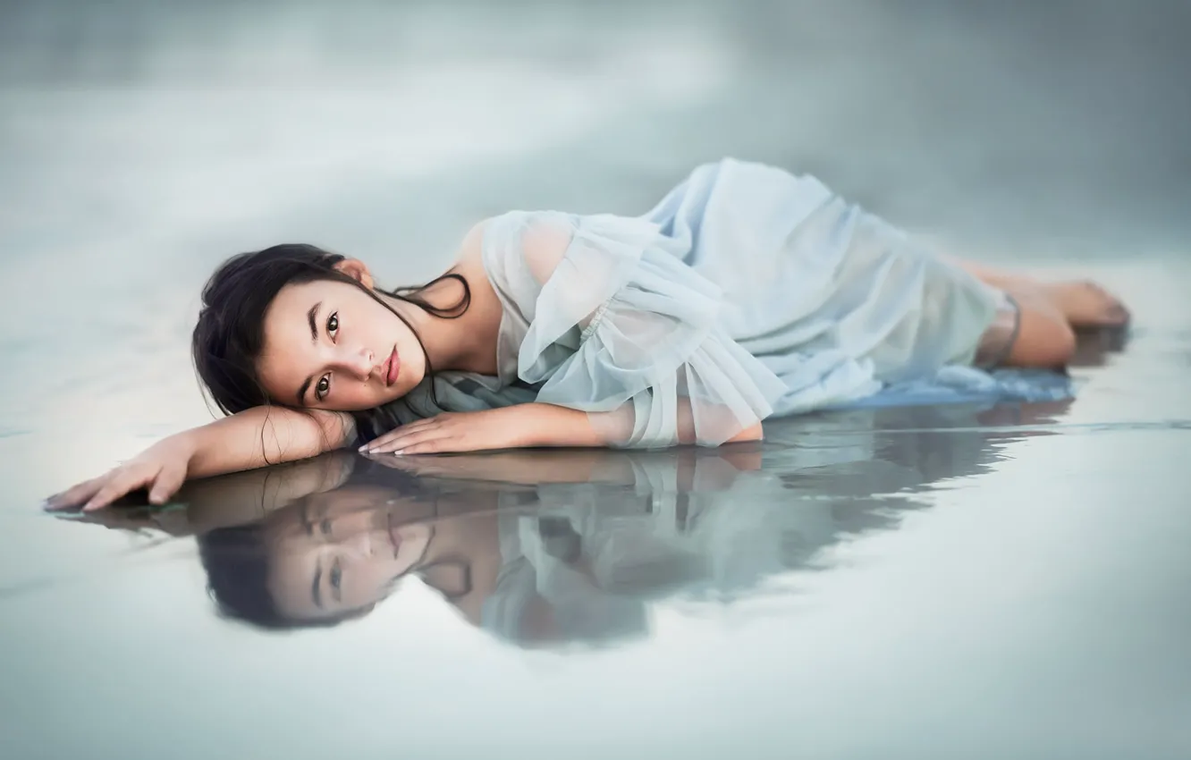 Photo wallpaper dress, girl, Paulina Stalij-Duczman