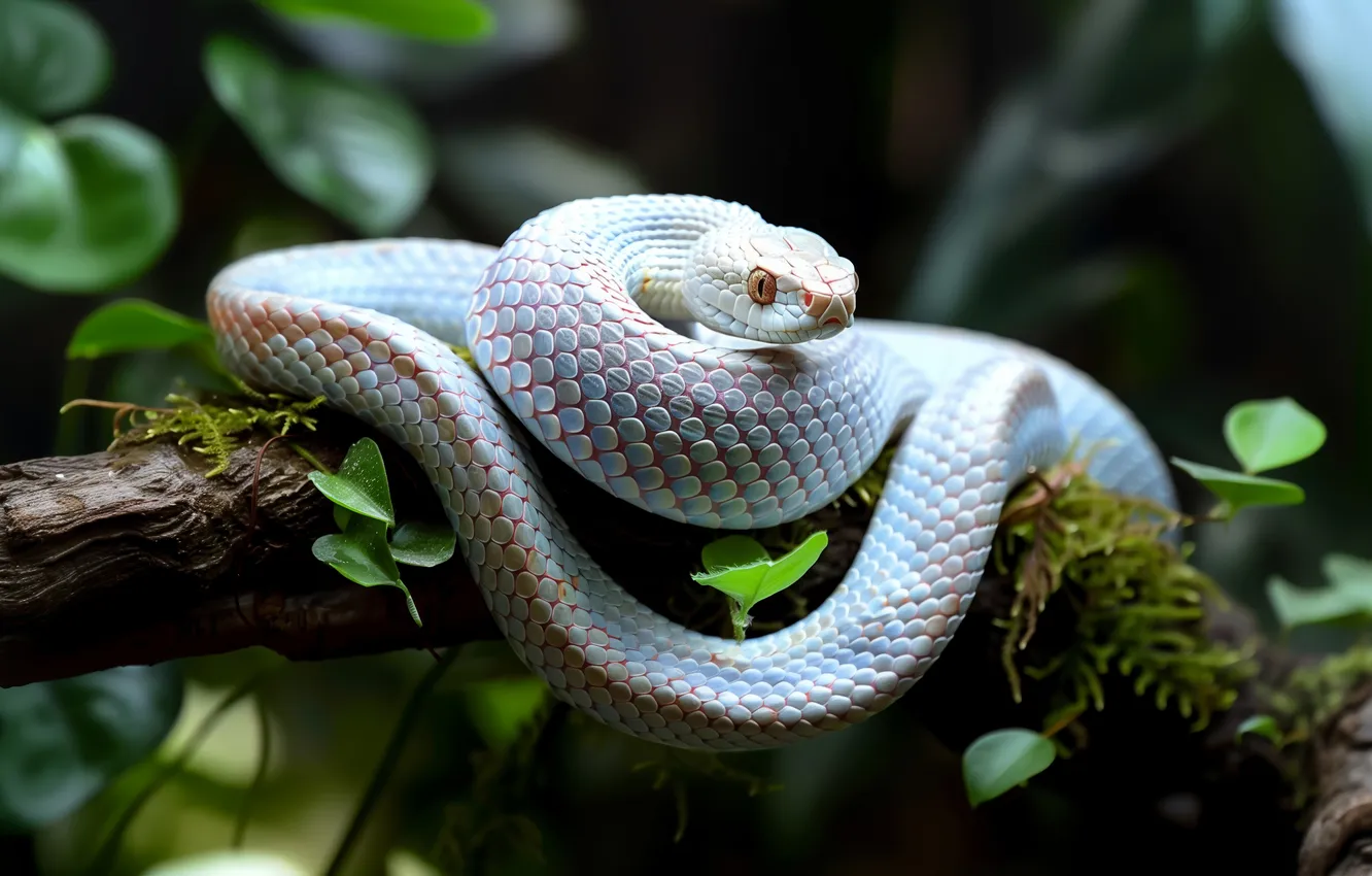 Photo wallpaper Snake, reptile, Albino
