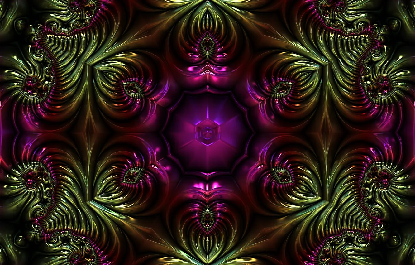 Photo wallpaper abstraction, pattern, fractal, geometry, ornament, symmetry, abstract background