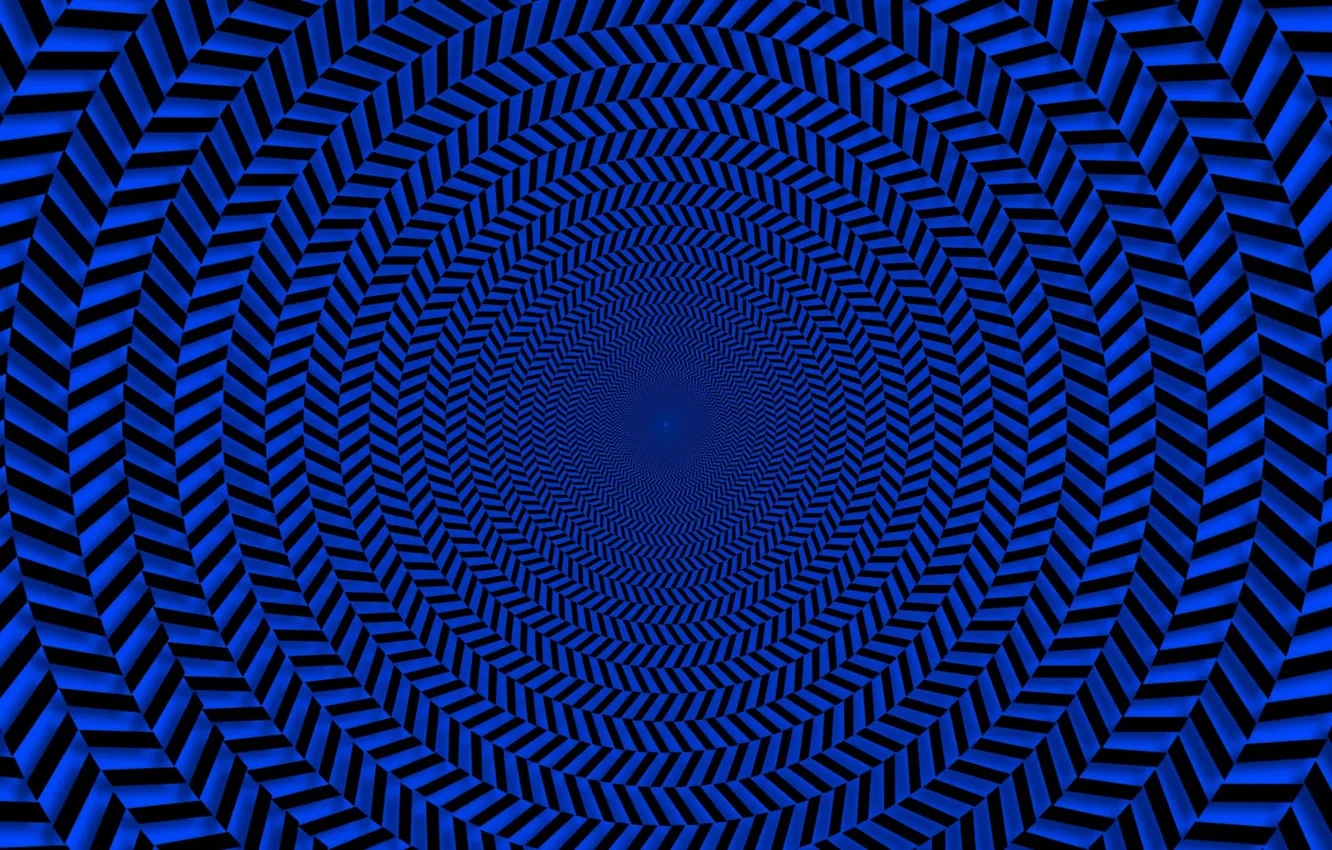 Photo wallpaper blue, round, pattern