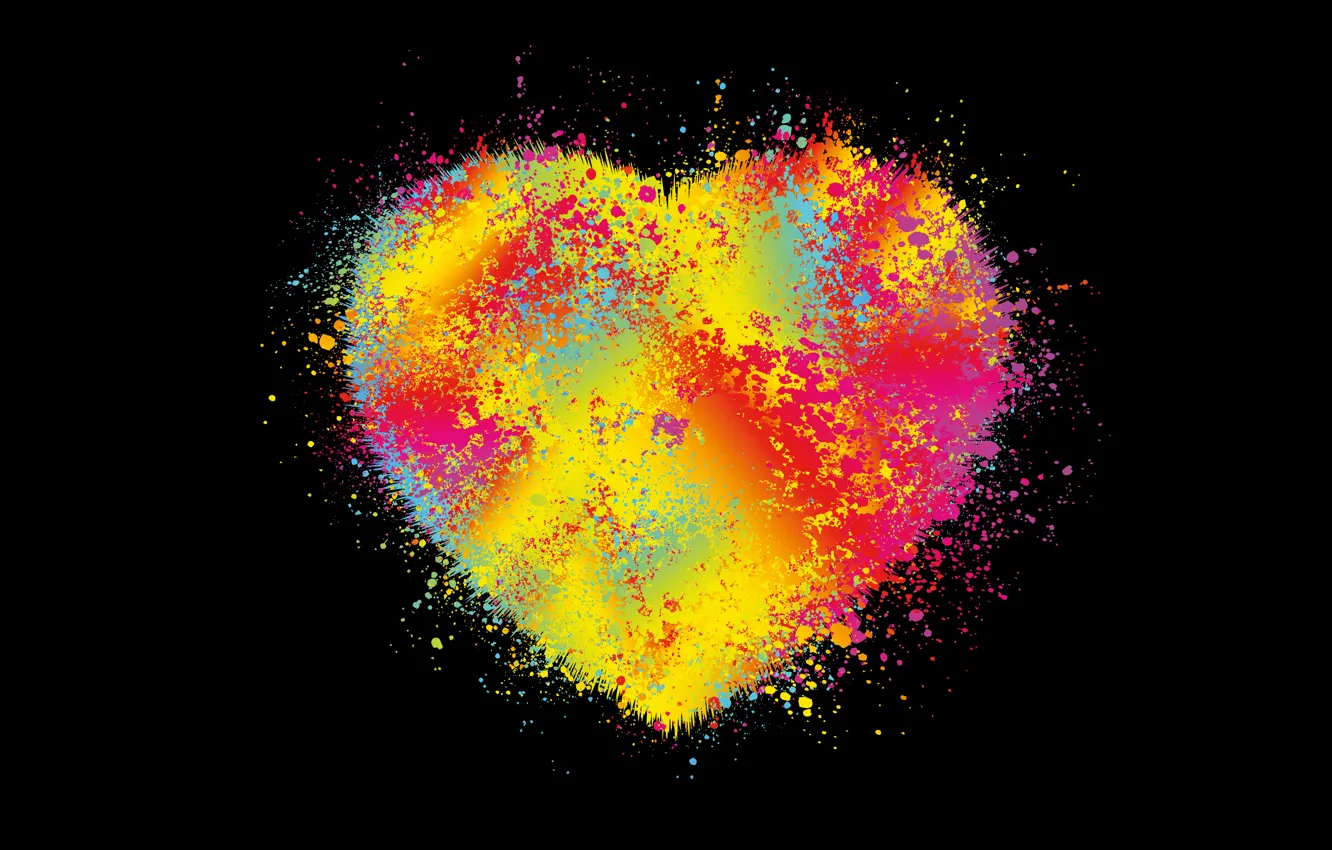 Photo wallpaper squirt, background, vector, heart, colors, abstract, heart, background