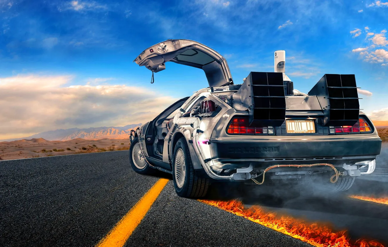Photo wallpaper DeLorean, DMC-12, Back to the Future