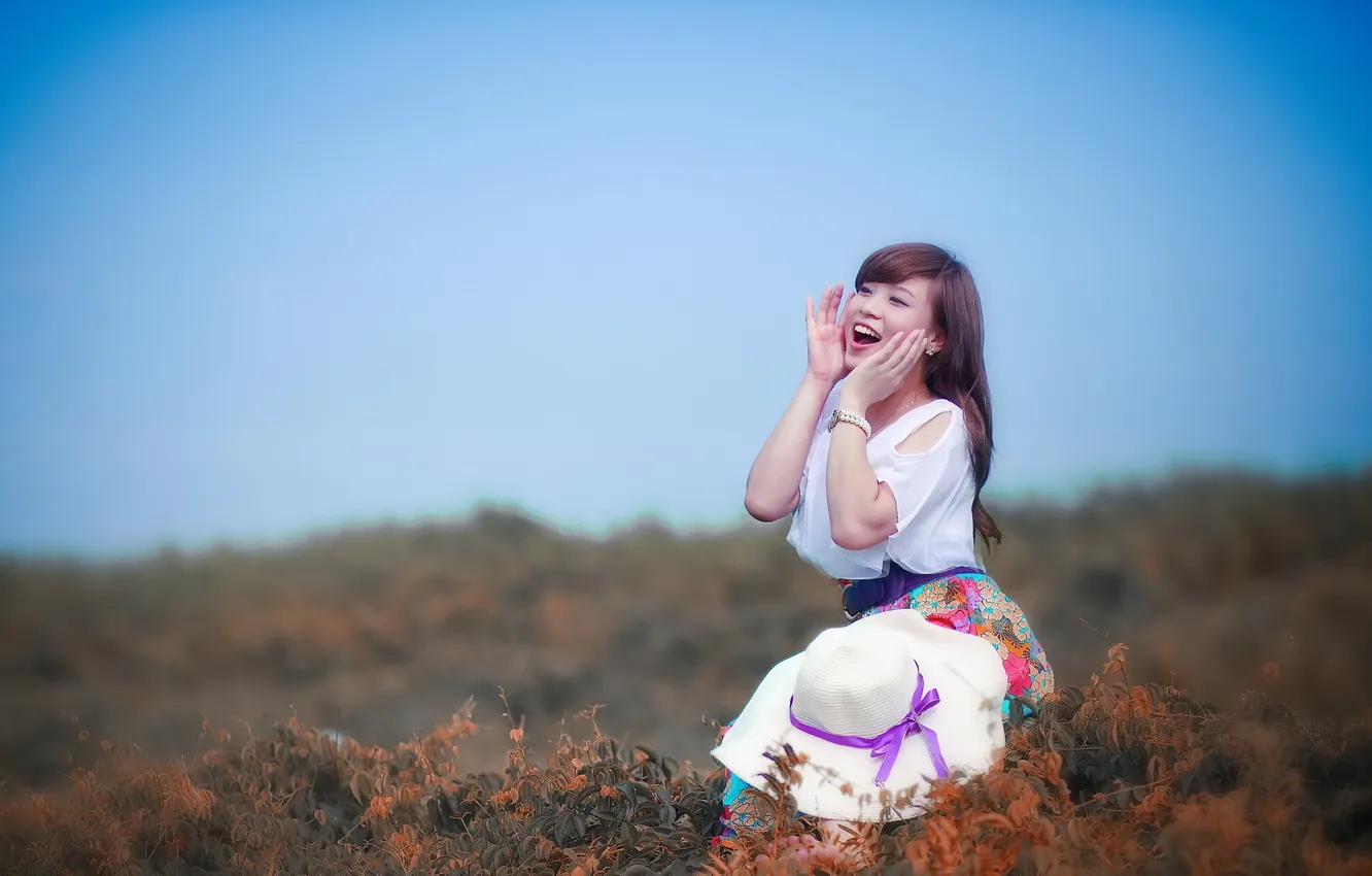 Photo wallpaper summer, girl, Asian