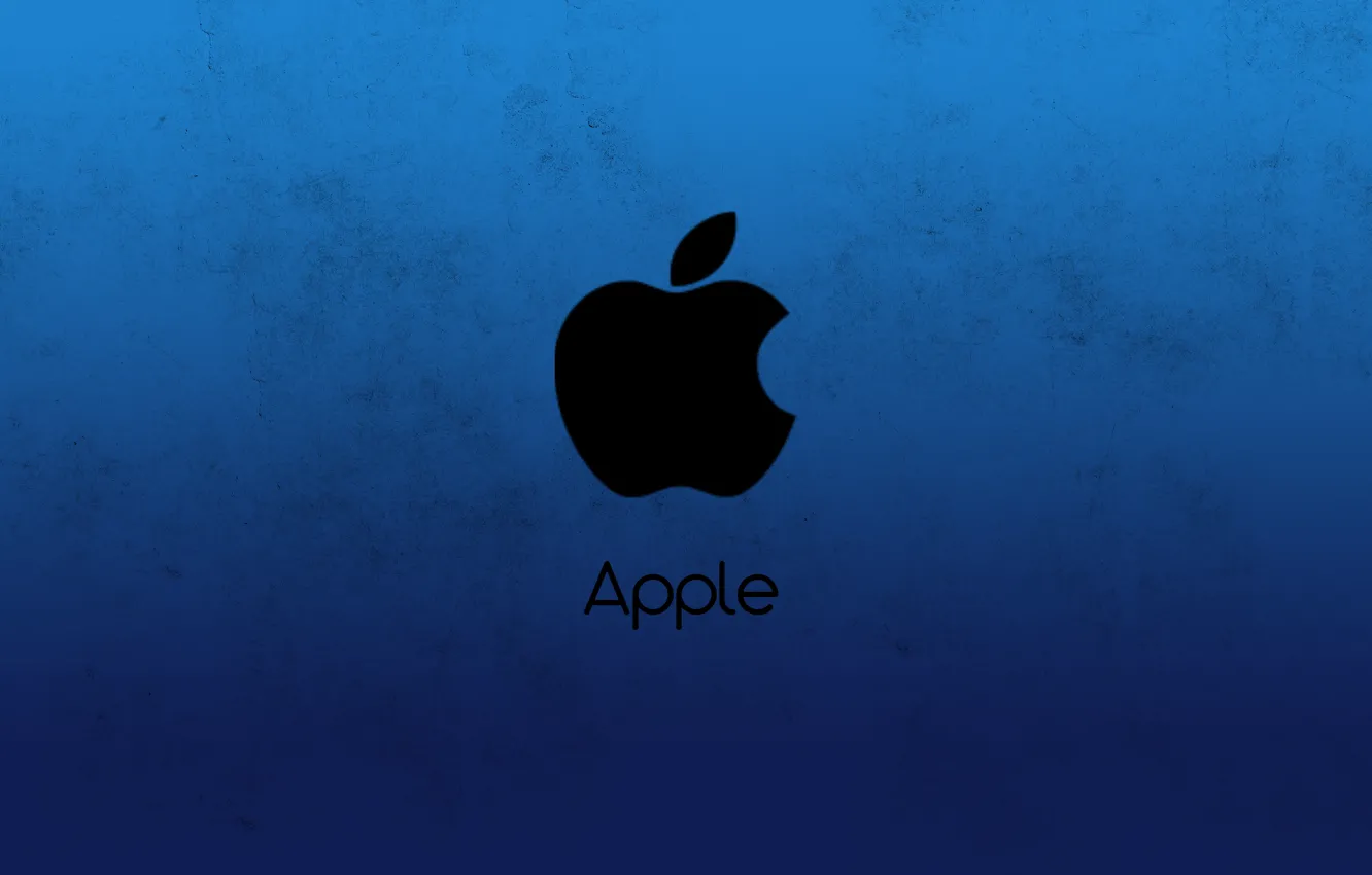Photo wallpaper blue, apple, minimalism, Apple