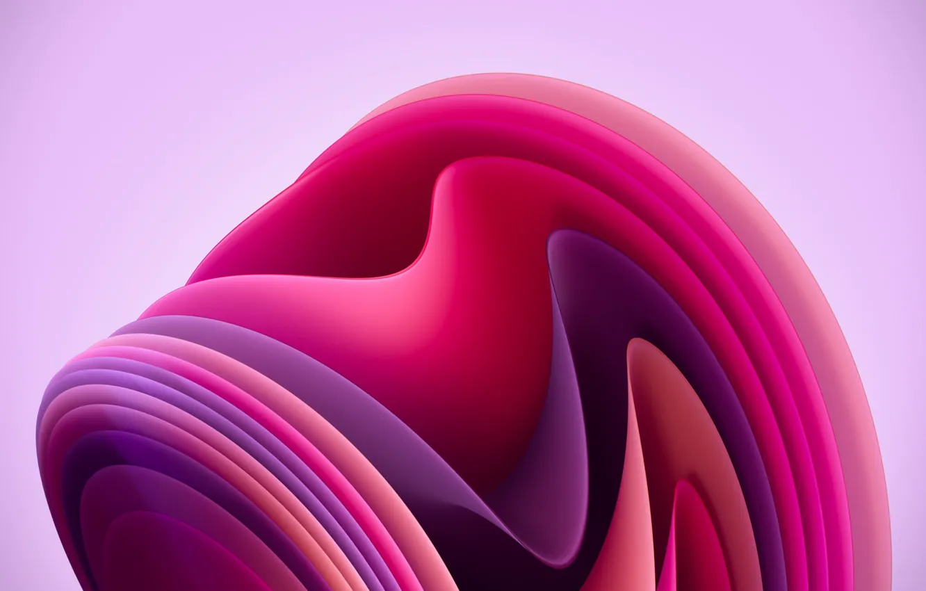 Photo wallpaper abstract, pink, Windows 11