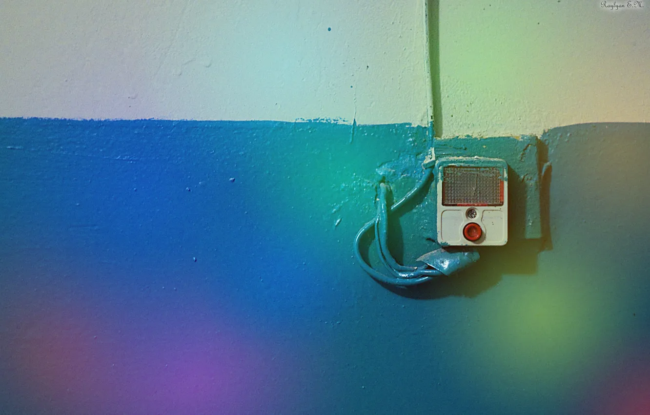 Photo wallpaper color, wall, rainbow, call, signal
