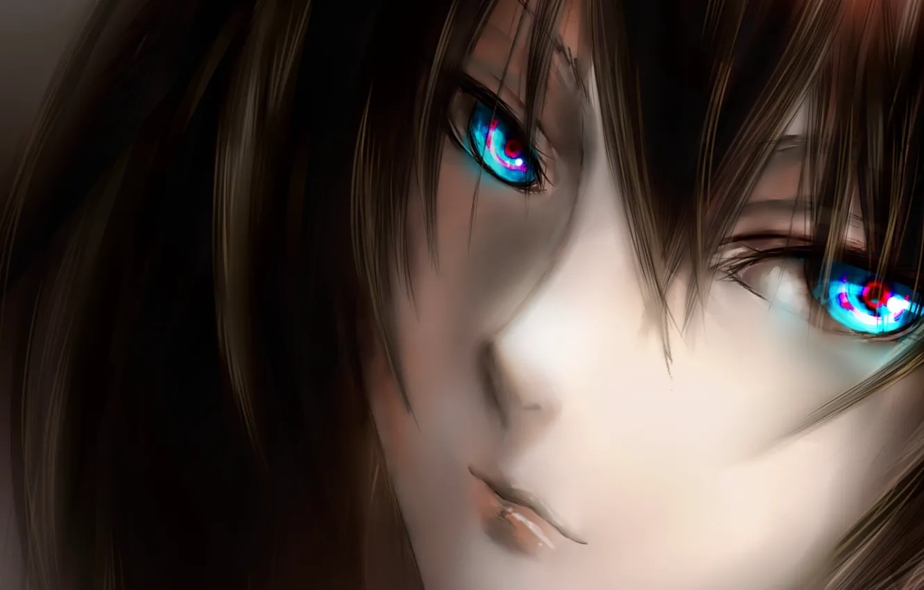 Photo wallpaper eyes, girl, face, anime, art, kara no kyoukai, ryougi shiki, Karl wolf