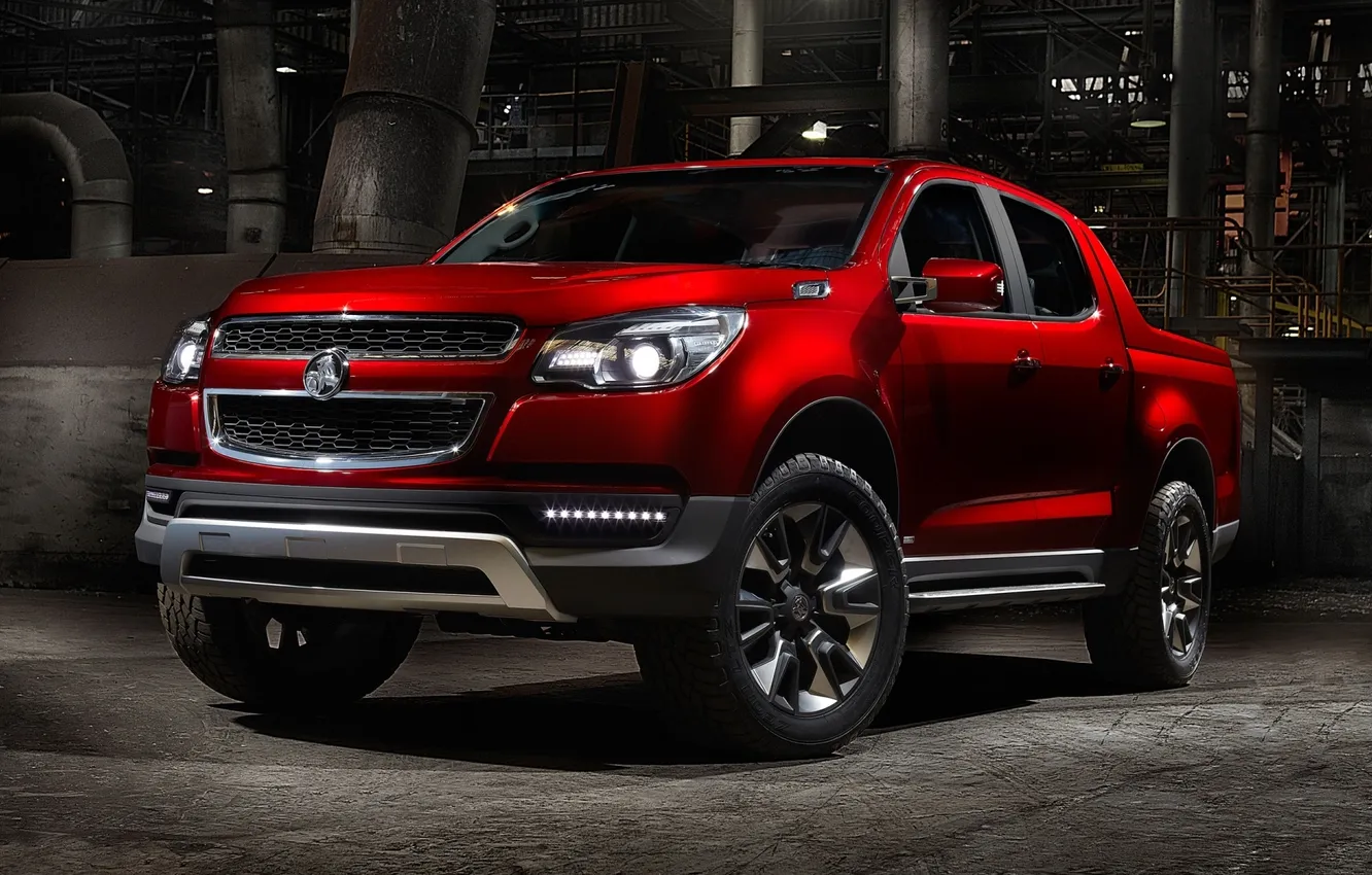 Photo wallpaper Concept, red, Colorado, the concept, twilight, pickup, the front, Colorado