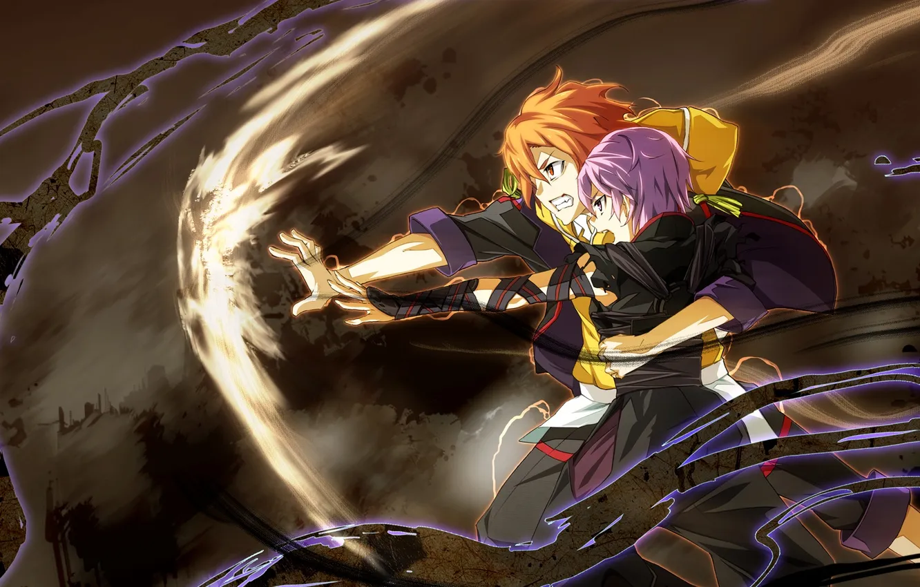 Photo wallpaper g yuusuke, female, Male, game cg, Soushuu Senshinkan Gakuen Hachimyoujin