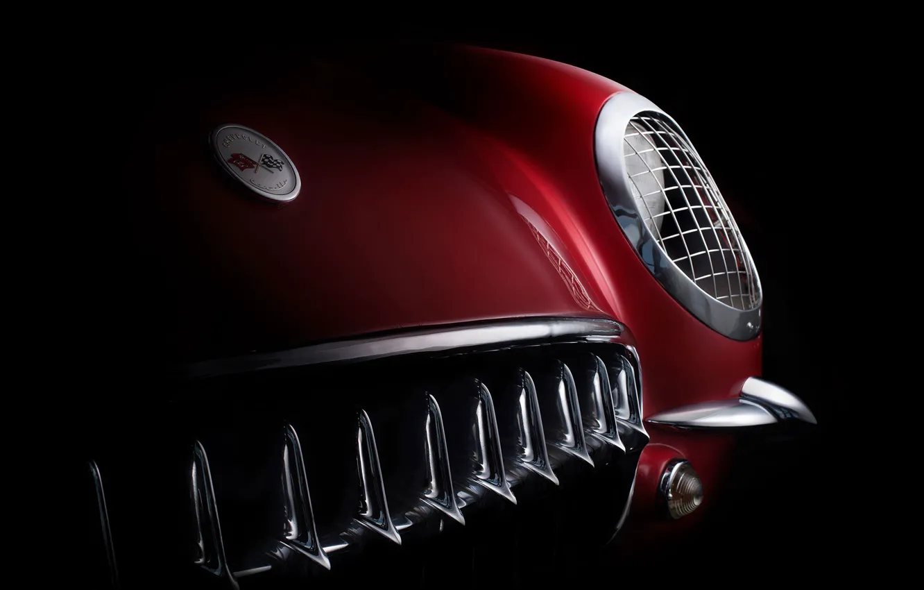 Photo wallpaper headlight, grille, form, body, bumper, retro cars, label, fine art photography