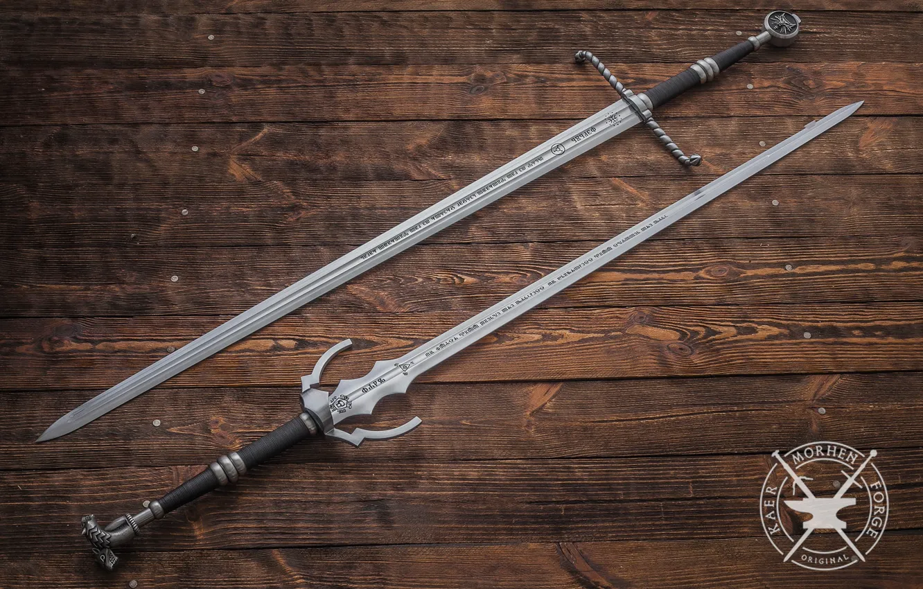 Photo wallpaper Swords, The Witcher 3 Wild Hunt, Swords, The swords of the Witcher, Swords Of Geralt