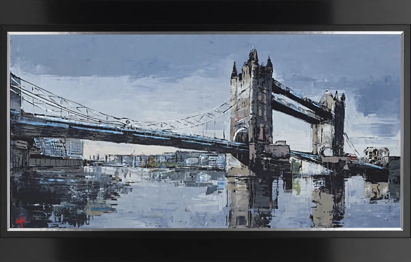 Photo wallpaper bridge, Tower Bridge, London, frame