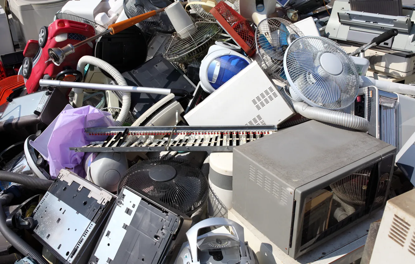 Photo wallpaper problem, technology, Recycle, waste