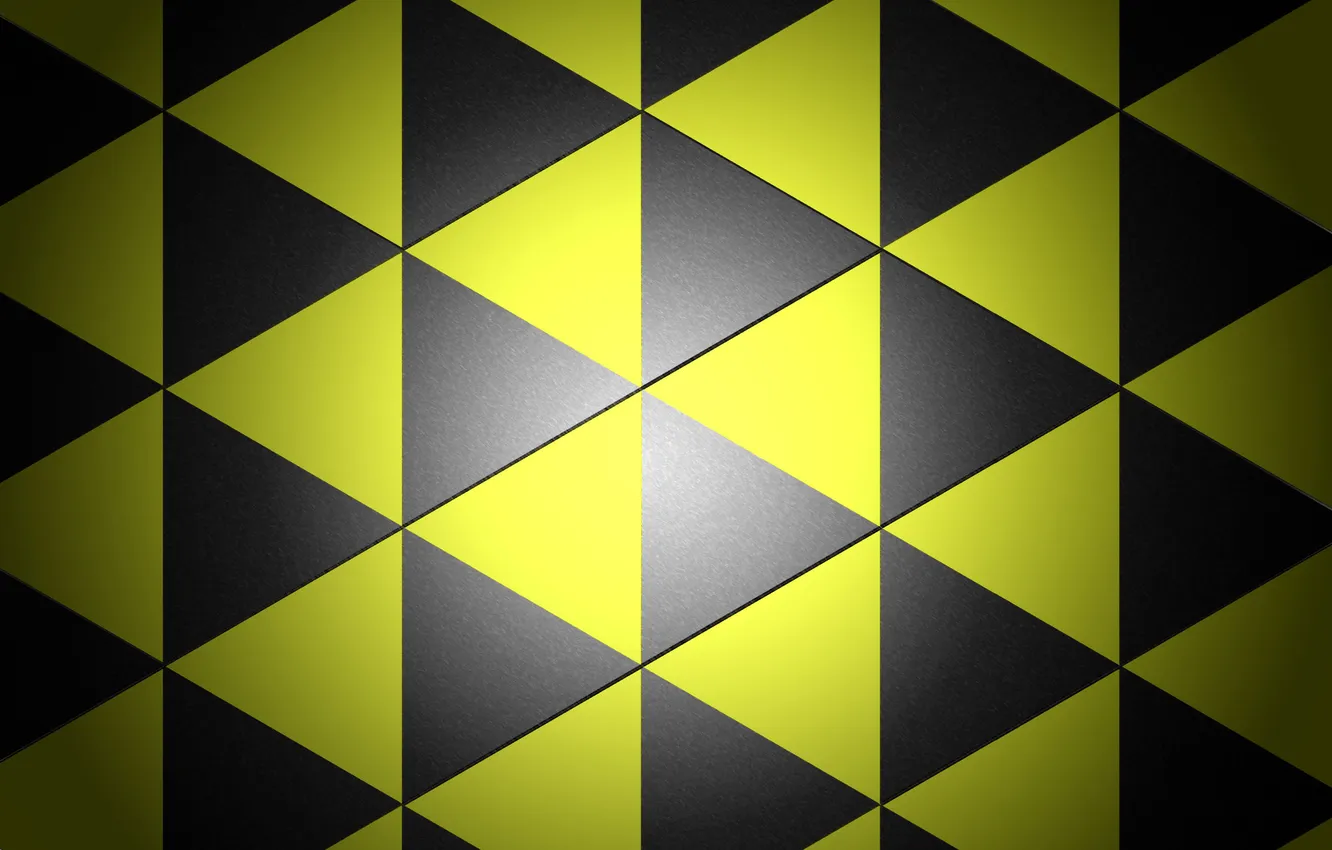 Photo wallpaper background, triangles, yellow, black