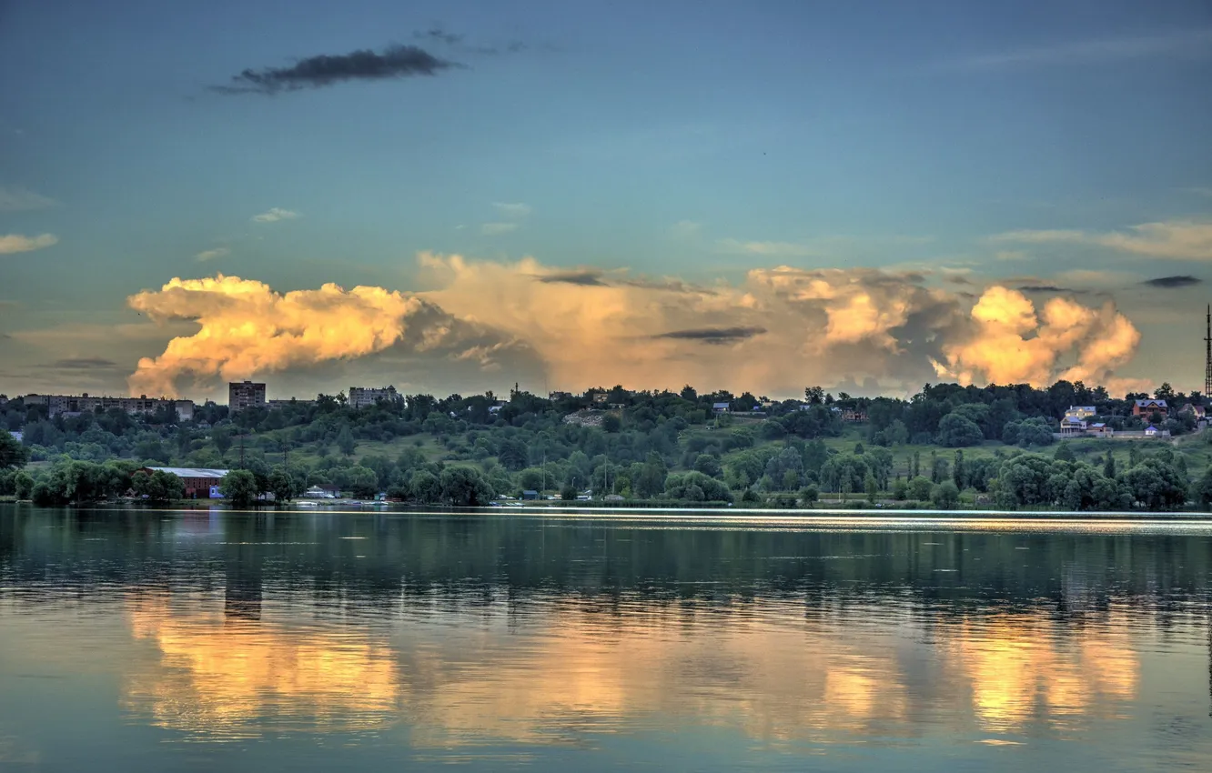 Photo wallpaper the sky, clouds, Kaluga, Kaluga, reservoir, Yachenskoe