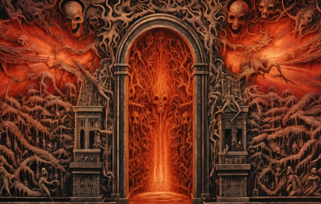 Photo wallpaper skull, fantasy, horror