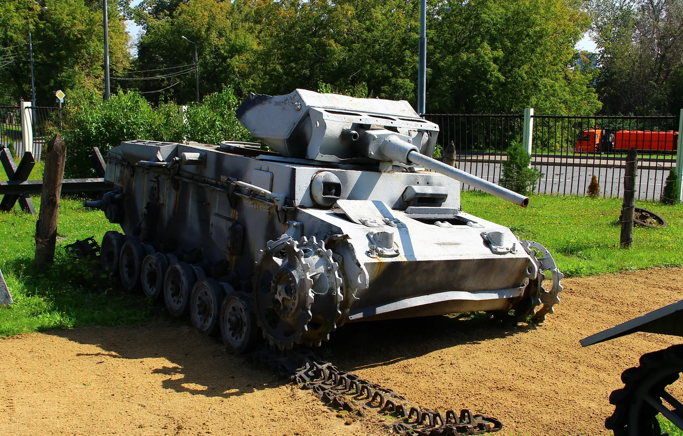Photo wallpaper Germany, Moscow, Tank, Pz.Kpfw.III, Padded, Poklonnaya Gora, The Museum of G.O.R.A.