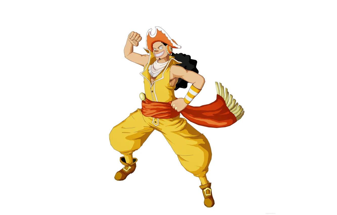 Photo wallpaper gun, pistol, game, One Piece, long hair, pirate, weapon, hat