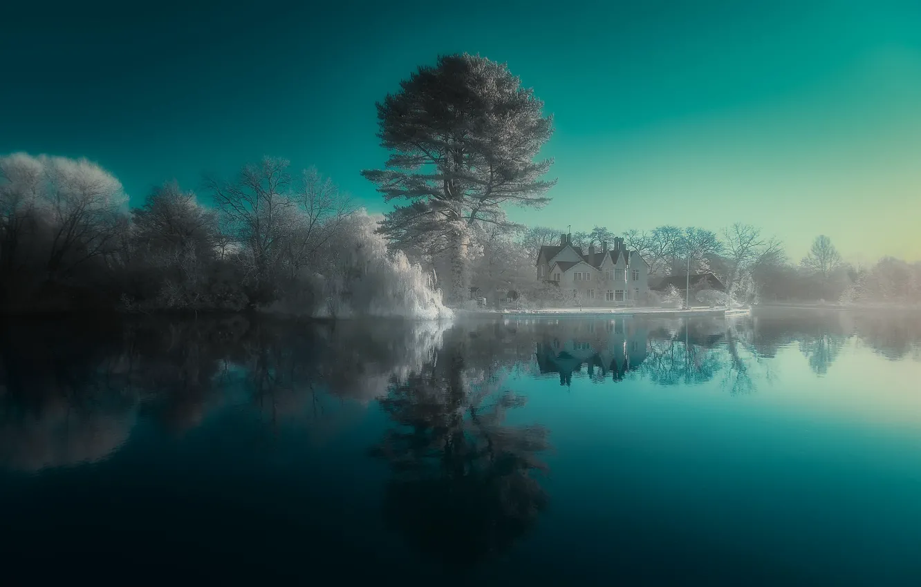 Photo wallpaper lake, color, home