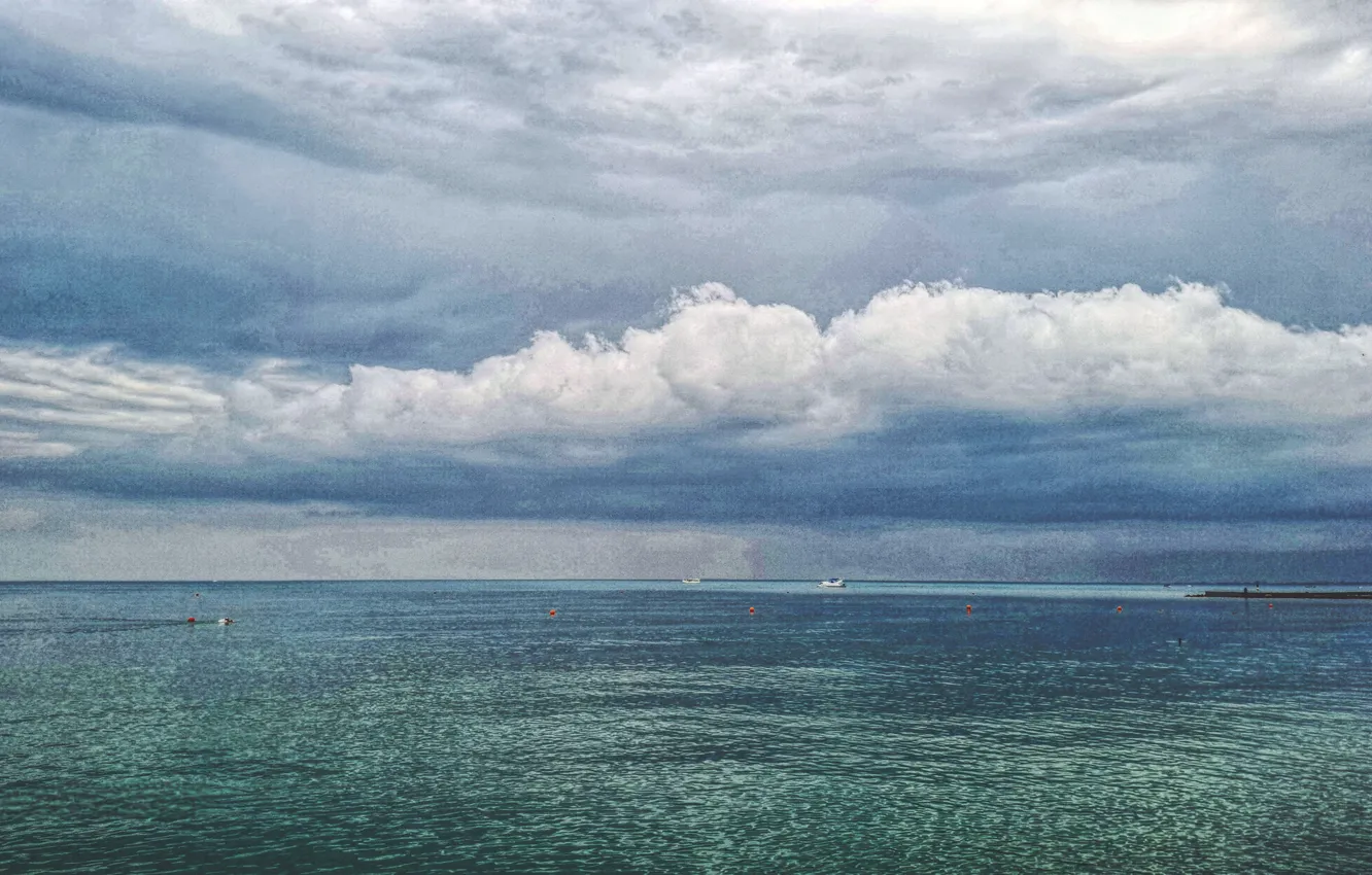 Photo wallpaper sea, the sky, clouds, Anapa