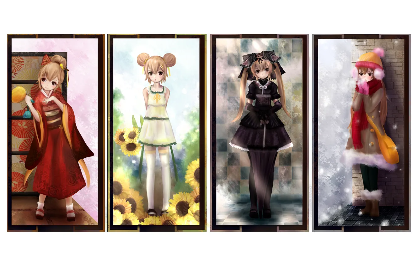 Photo wallpaper girl, anime, art, composition, Aisaka Taiga, Toradora