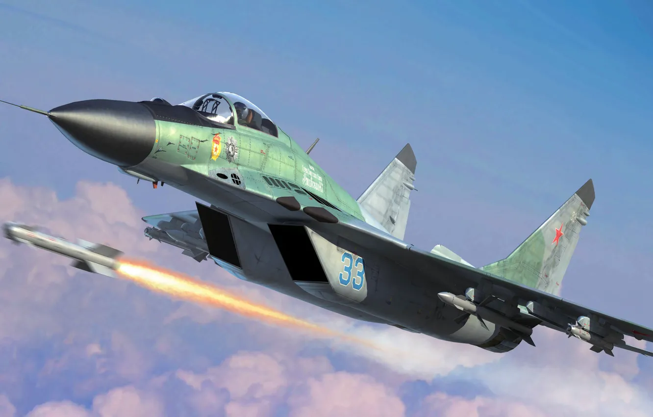 Photo wallpaper Fighter, The MiG-29, THE SOVIET AIR FORCE, Frontline fighter, Combat aircraft