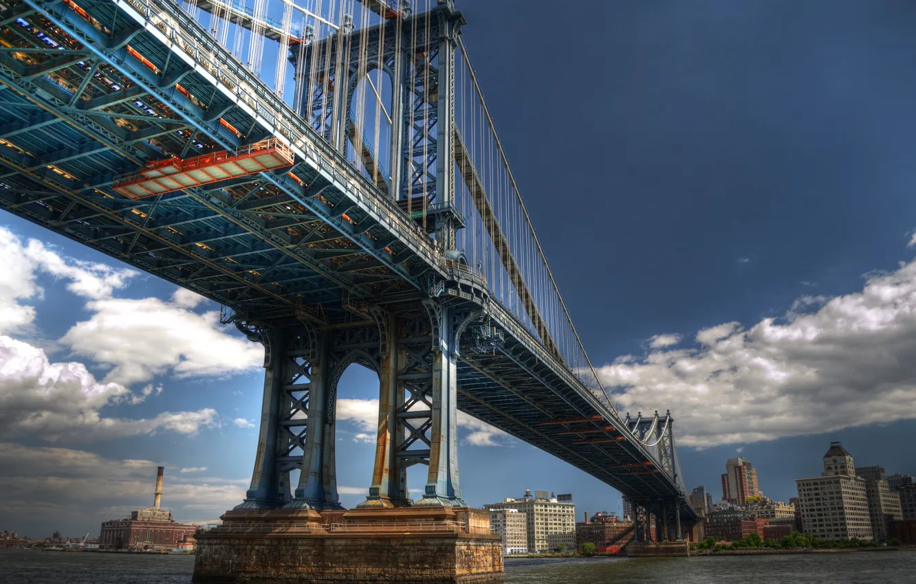 Photo wallpaper New York, New York City, Manhattan Bridge, Manhattan bridge